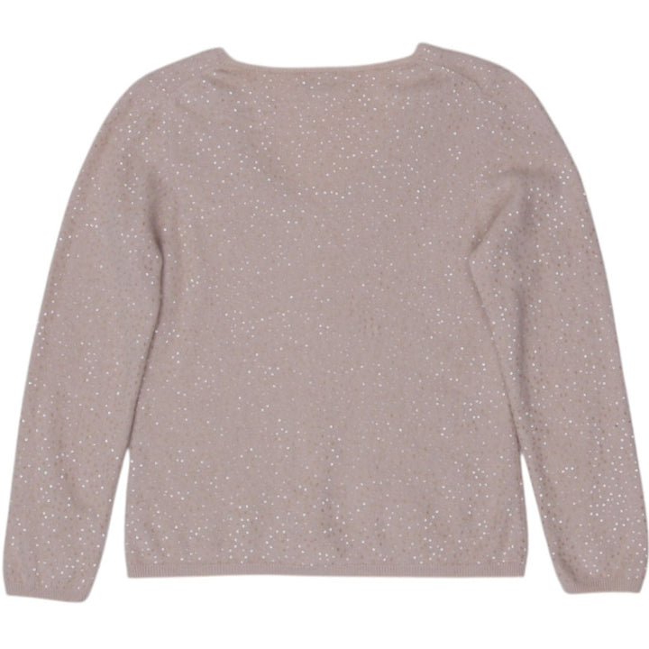 Ladies Charter Club 2-Ply 100% Cashmere Sequin V-Neck Sweater