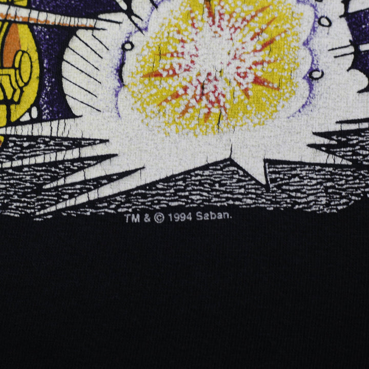 Vintage 1994 Center Cut MMPR Power Rangers Saban T-Shirt Made in USA Size M