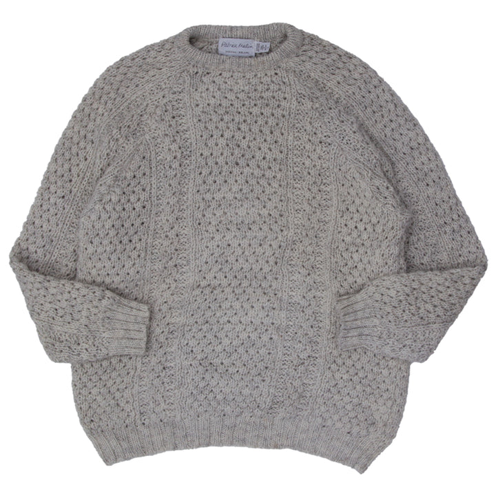 Vintage Malone Dogenal Ireland Hand-Knit Wool Sweater XL Fisherman Style - Fashion Rerun Vintage Migration_Sweaters