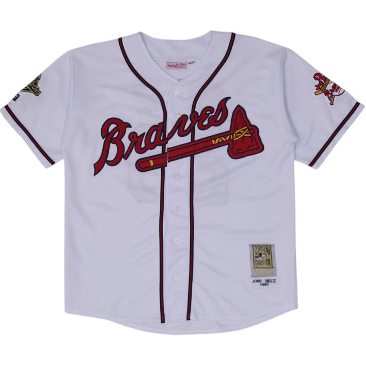Vintage Mitchell & Ness John Smoltz Atlanta Braves 1995 Cooperstown Collection Baseball Jersey | Migration_Je | Fashion Rerun