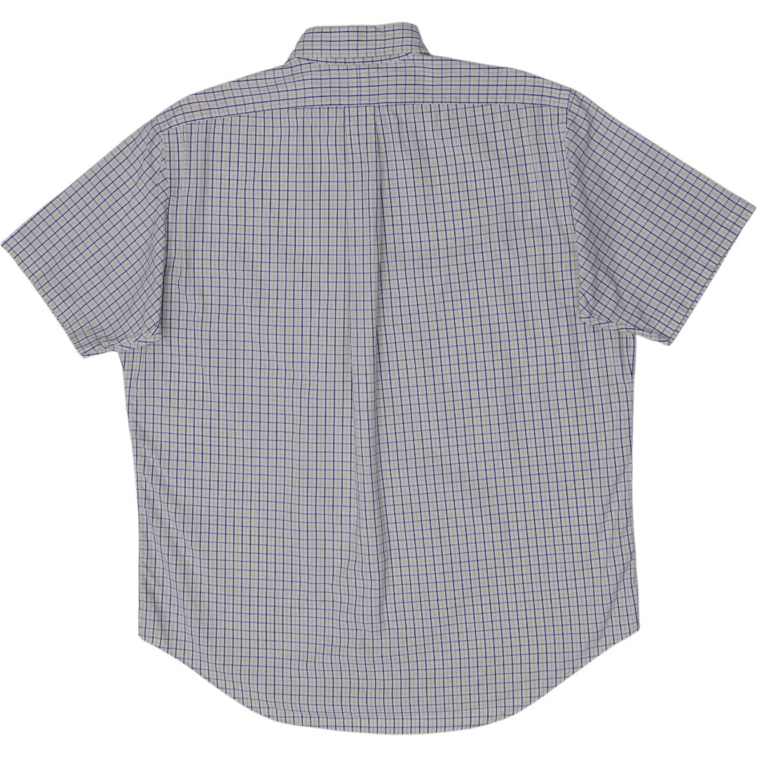 Mens Ralph Lauren Men's Classic Fit Short-Sleeve Gingham Check Shirt Size L