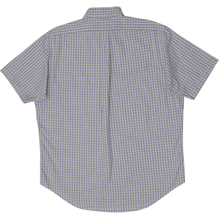 Mens Ralph Lauren Men's Classic Fit Short-Sleeve Gingham Check Shirt Size L