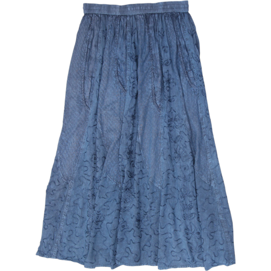 Y2K Ladies Just Cruisin Embroidered Broomstick Skirt Size Free Size