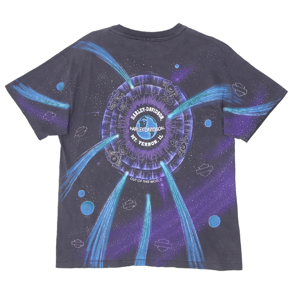 Vintage Harley Davidson Out Of This World Galaxy AOP T-Shirt S. Stitch Made in USA L - Fashion Rerun Vintage Migration_T-Shirt