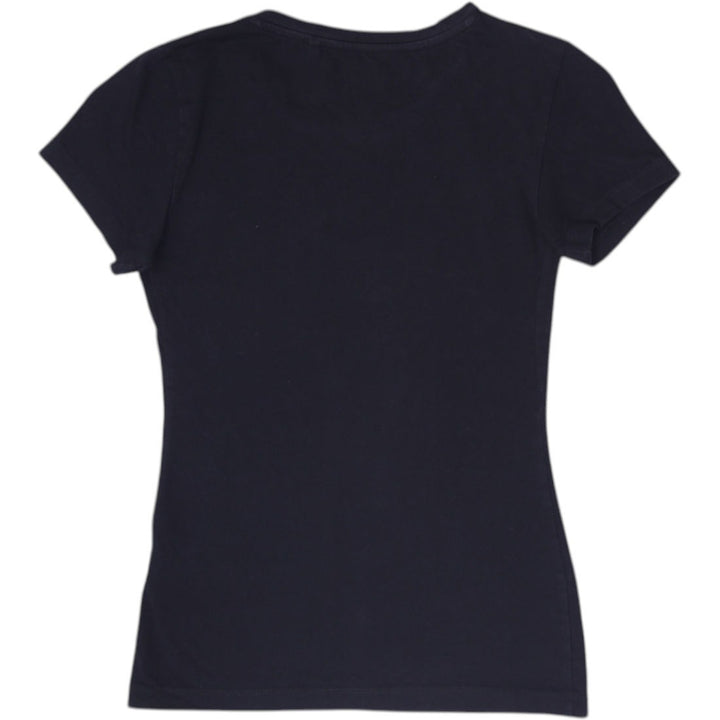Y2K Ladies Guess Los Angeles Graphic T-Shirt Black Size XS