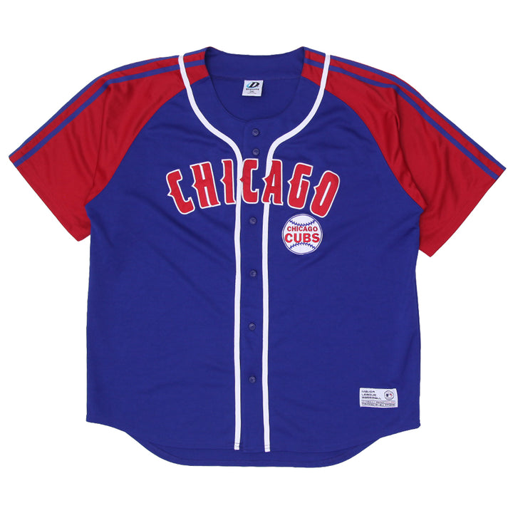 Mens Chicago Cubs Baseball Jersey Blue Red Button Down Dynasty Series