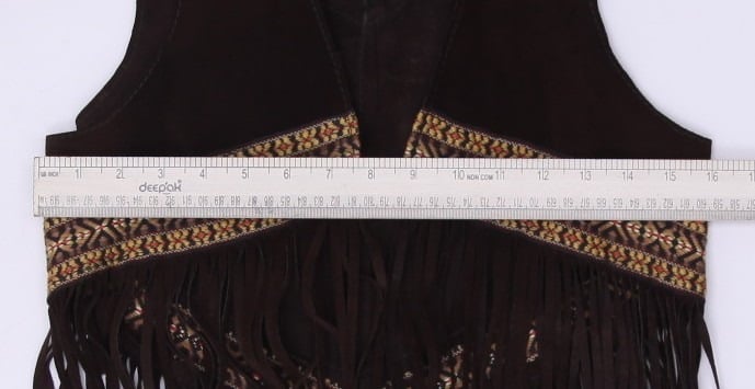 Vintage Ladies Suede Fringe Vest