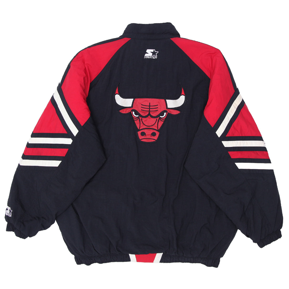 Shop Vintage Chicago Bulls Starter Puffer Hooded Jacket 90s NBA