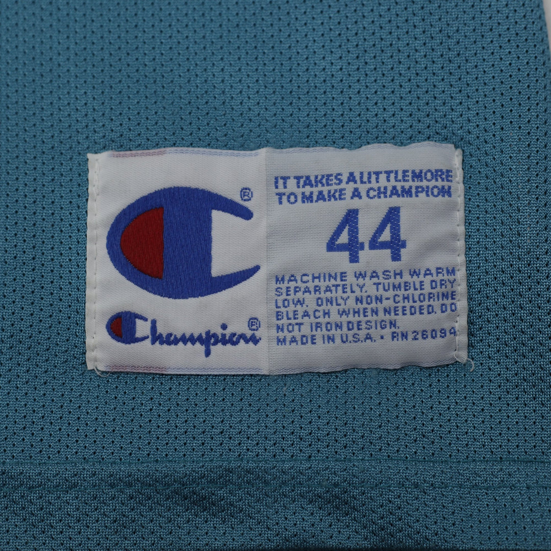 Vintage 90s Champion Larry Johnson #2 Charlotte Hornets Basketball Jersey Sz 44