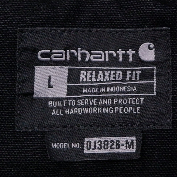 Mens Carhartt 103826 BLK Jacket Black Hooded Workwear Fleece Lining