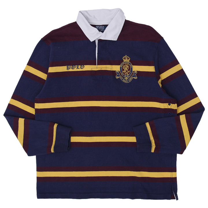 Mens Polo Ralph Lauren 8 Embroidered Stripe Rugby Shirt - Fashion Rerun Vintage Migration_T-Shirt