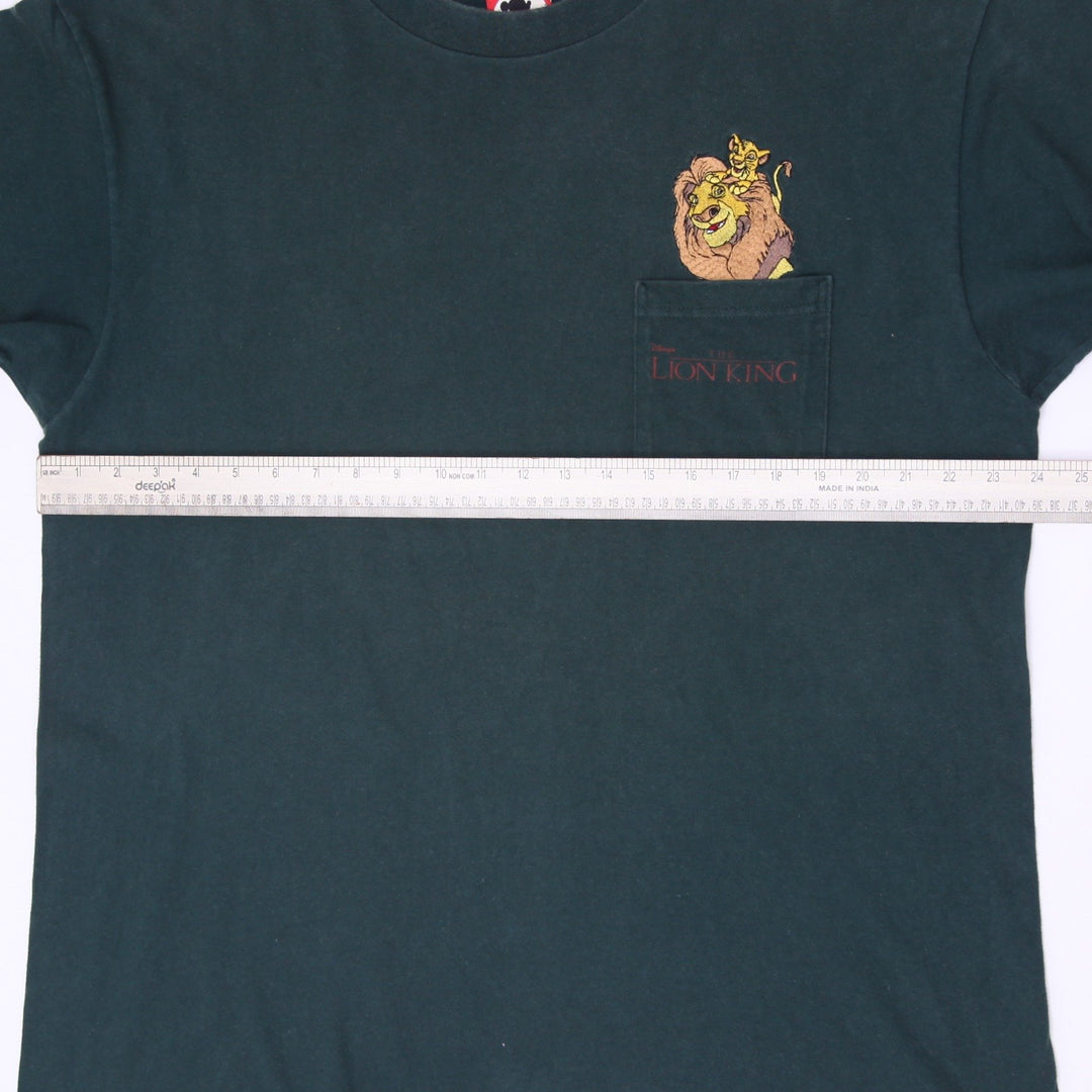 Vintage 90s Mickey Inc The Lion King Mufasa Simba Pocket T-Shirt Size L/XL