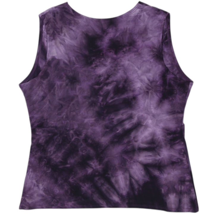 Y2K Ladies Clientele Purple Tie Dye Sleeveless Top
