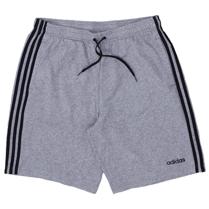 Mens Adidas Black Stripes Gray Sweatshorts - Fashion Rerun Vintage Migration_Shorts