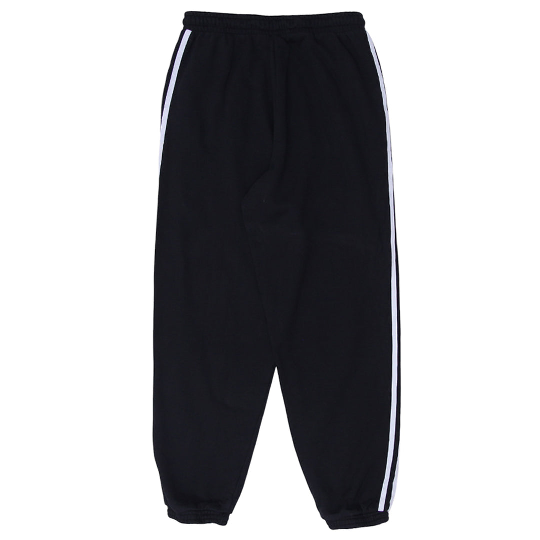 Ladies Adidas Originals Embroidered White Stripes Black Jogger Pants - Fashion Rerun Vintage Migration_Pants