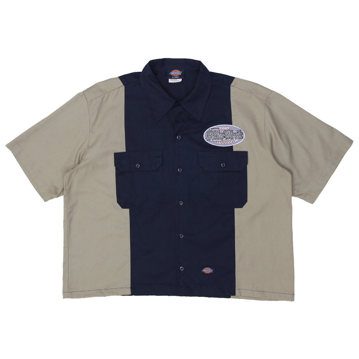 Dickies Men's 2009 Daytona Beach Bike Week Work Shirt - Navy/Khaki, Button-Down - Fashion Rerun Vintage Migration_Shirt
