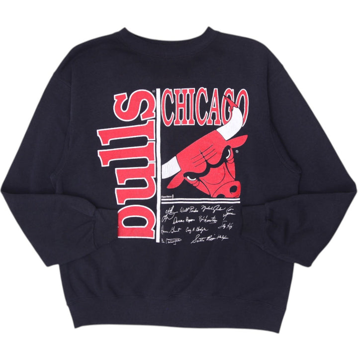 Vintage 1990s Chicago Bulls Roster Signature Sweatshirt Size Large Made In USA