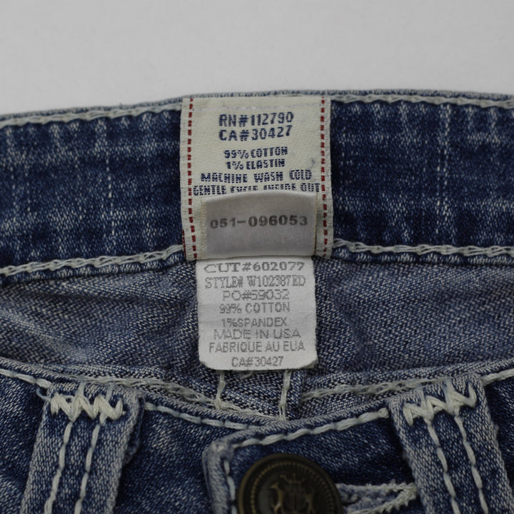 Y2K Ladies True Religion Joey Big Twisted Seam Flare Jeans Size 25
