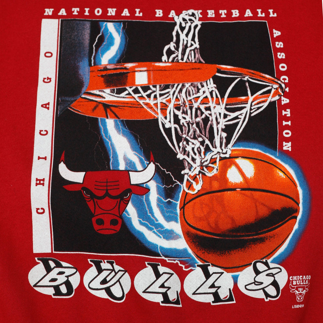 Vintage 90s Logo 7 Chicago Bulls NBA Basketball Crewneck Sweatshirt