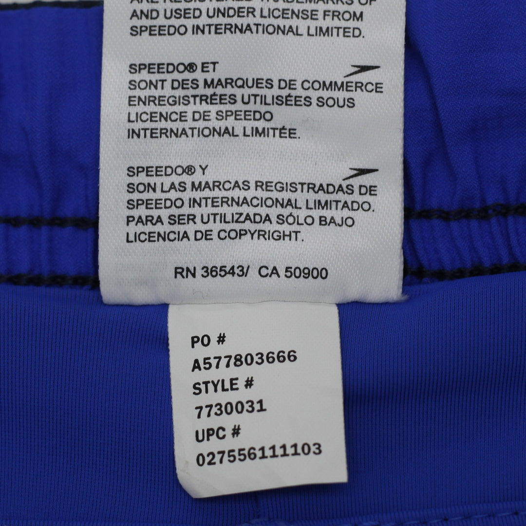 Mens Speedo FIT TurboDri Swim Shorts Navy & Cobalt Blue Compression Liner Small