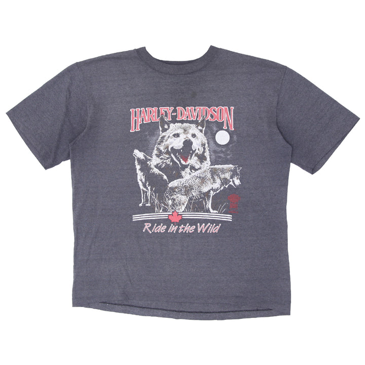 Vintage Harley Davidson Ride In The Wind Wolf T-Shirt Single Stitch XL - Fashion Rerun Vintage Migration_T-Shirt