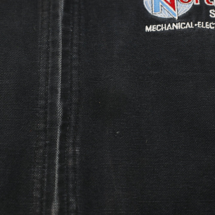 Mens Carhartt J131-BLK Black Hooded Workwear Jacket Size XL