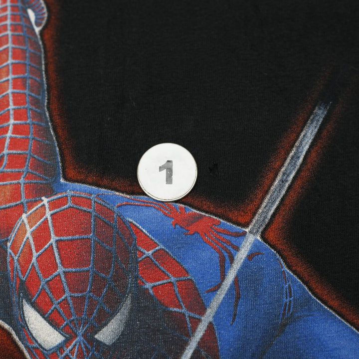Vintage 2004 Spider-Man 2 Movie Promo Graphic T-Shirt Black Size L/XL