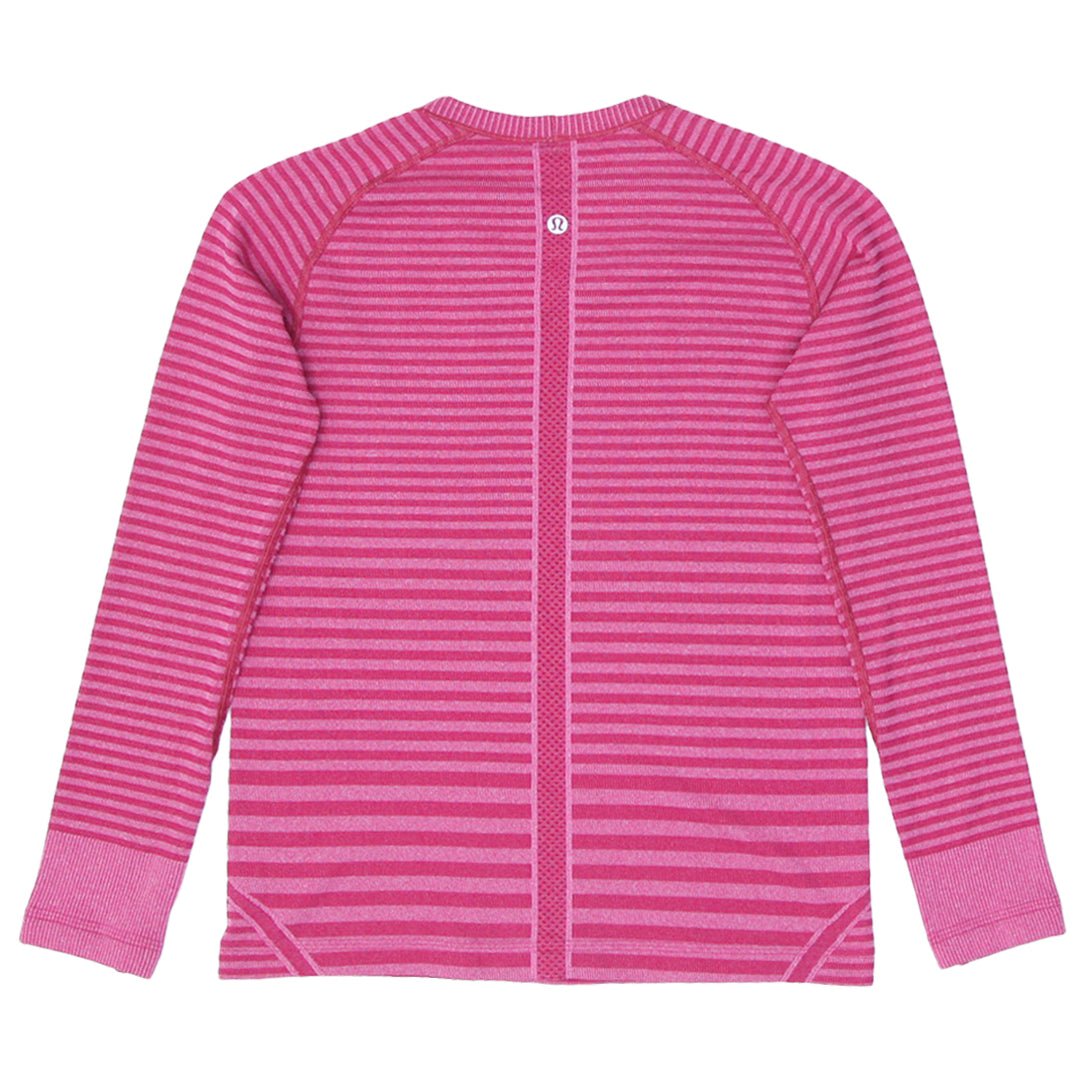 Ladies Lululemon Swiftly Tech Long Sleeve Striped T-Shirt