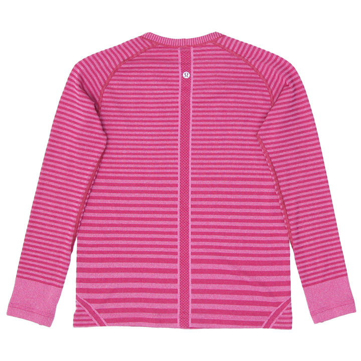 Ladies Lululemon Swiftly Tech Long Sleeve Striped T-Shirt