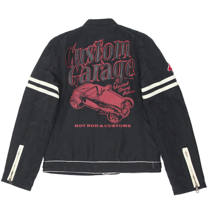 Vintage Oscar Leopold Custom Garage Kiss Racing Quilted Jacket