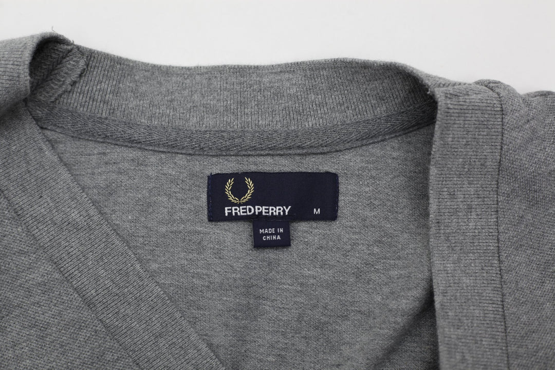 Mens Fred Perry Twin Tipped Knit V-Neck Cardigan Size M