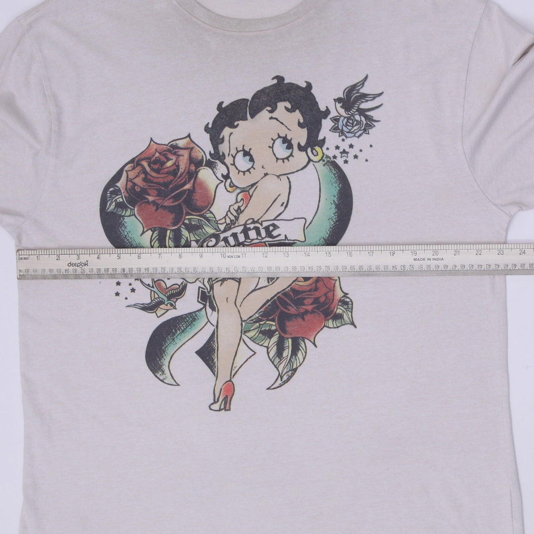 Mens Brisco Betty Boop Sailor Jerry Style Spade Rose T-Shirt Size XL