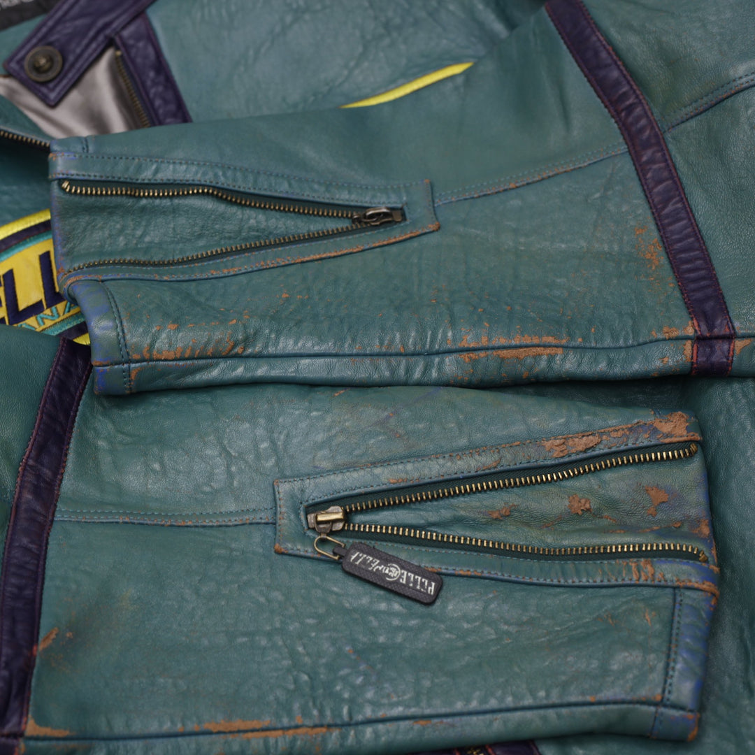 Vintage 90s Marc Buchanan Pelle Pelle Green Leather Jacket Size 42 | Migration_Jackets - View 7 | Fashion Rerun