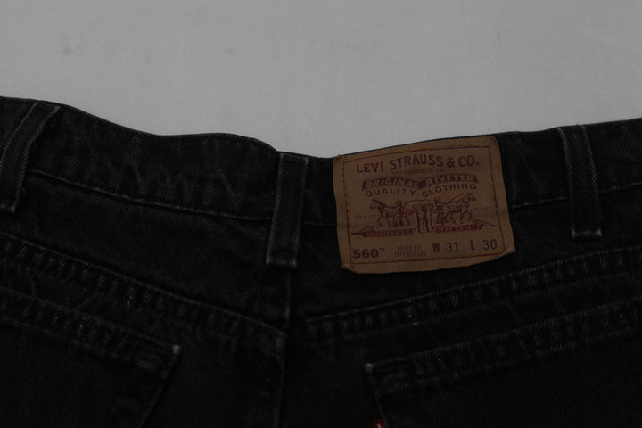 Vintage Ladies Levis 560 Loose Fit Tapered Leg Denim Shorts