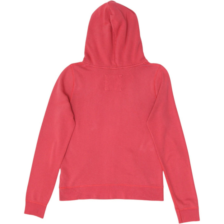 Y2K Ladies Abercrombie & Fitch Hoodie Orange Embroidered Pullover
