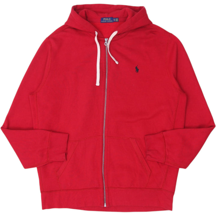 Mens Polo Ralph Lauren Hoodie Red Full Zip Embroidered Logo | Migration_Hoodies | Fashion Rerun