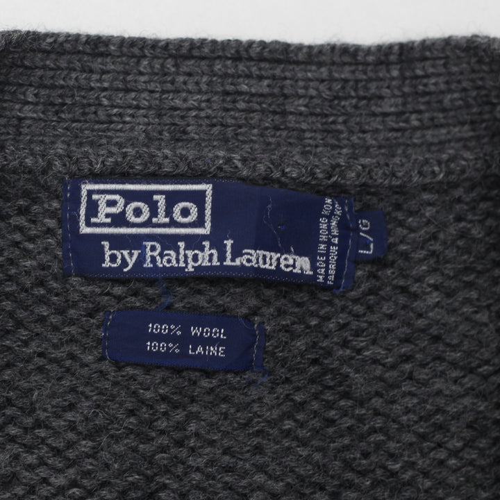 Vintage Polo by Ralph Lauren 100% Wool Sweater Cardigan L - Fashion Rerun Vintage Migration_Sweaters