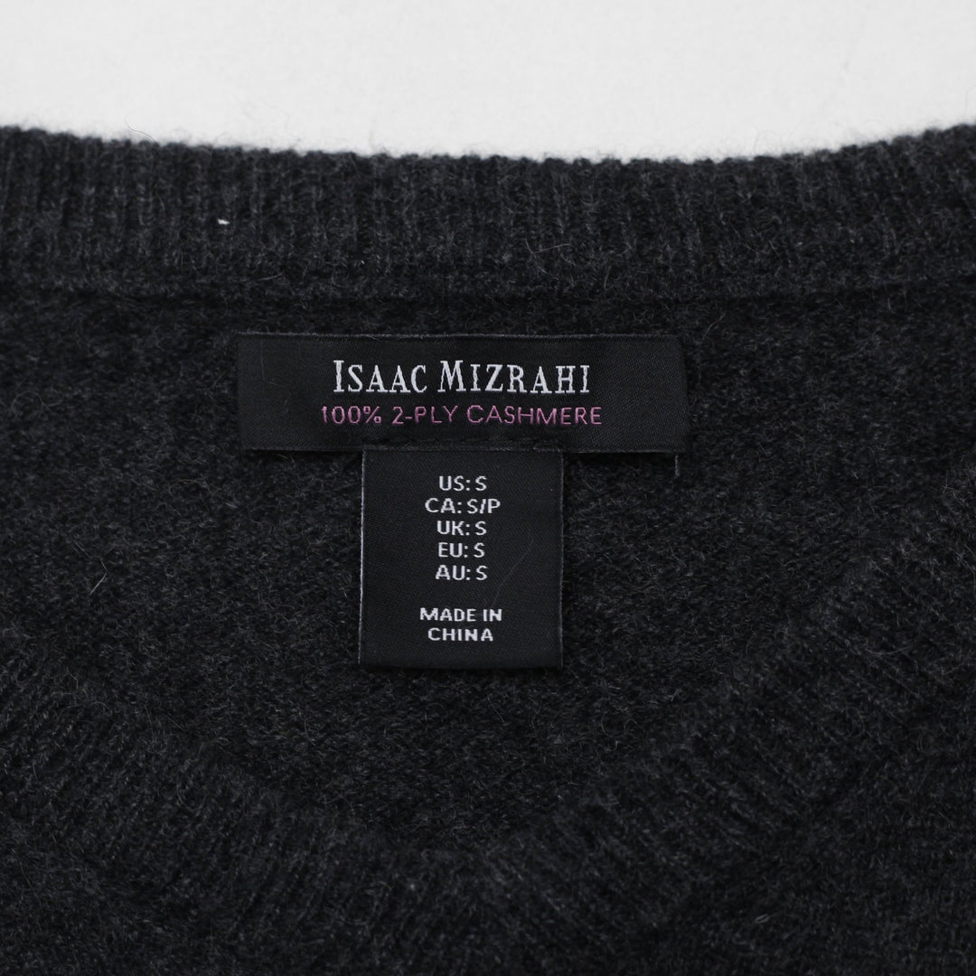 Mens Isaac Mizrahi Black V-Neck 100% Cashmere Sweater Size S | Migration_Knitwear & Sweaters - Back View | Fashion Rerun
