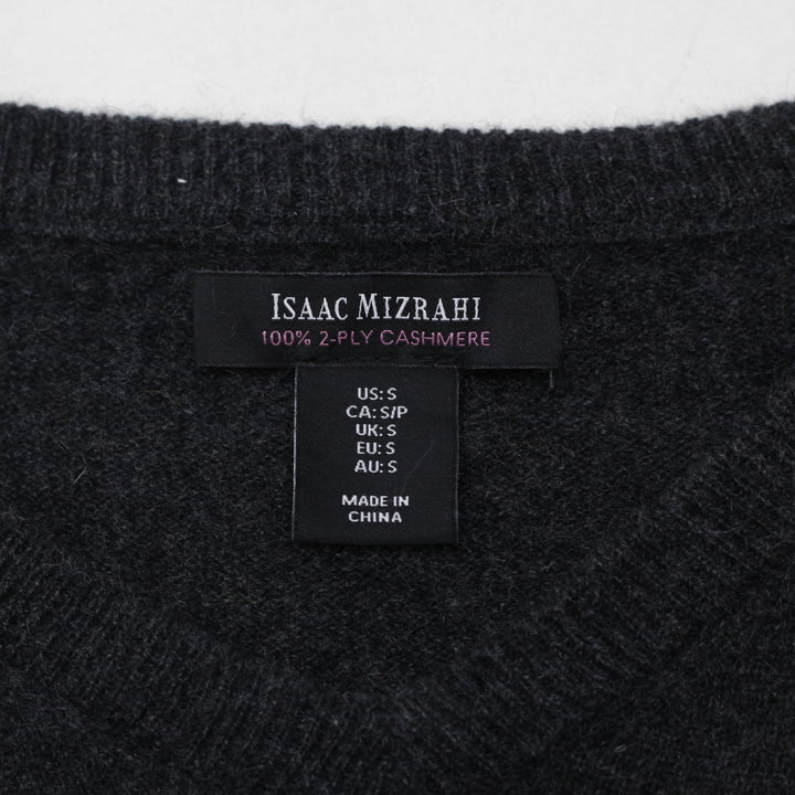Mens Isaac Mizrahi Black V-Neck 100% Cashmere Sweater Size S | Migration_Knitwear & Sweaters - Back View | Fashion Rerun