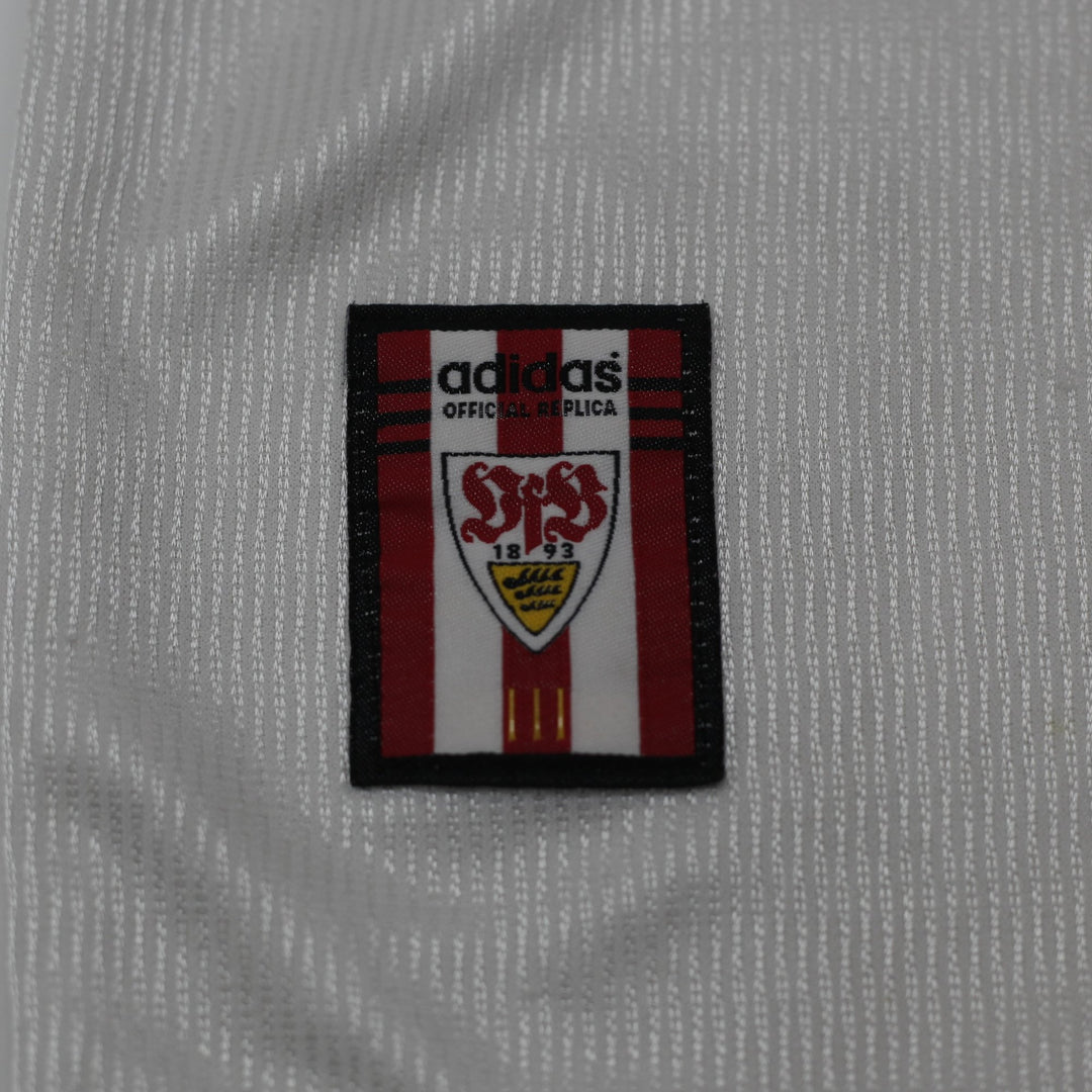 Vintage 90s Boys Adidas VFB Stuttgart Soccer Jersey White Size M | Migration_Jerseys - Alternate View | Fashion Rerun
