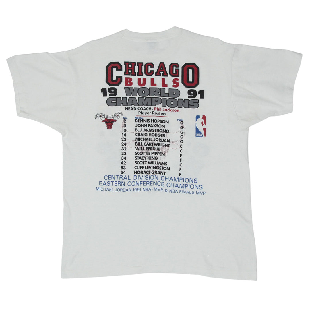 1991 Vintage NBA Chicago Bulls World Champions T-Shirt S.Stitch Made In USA XL | Migration_T-Shirts UAENAT40 | Fashion Rerun