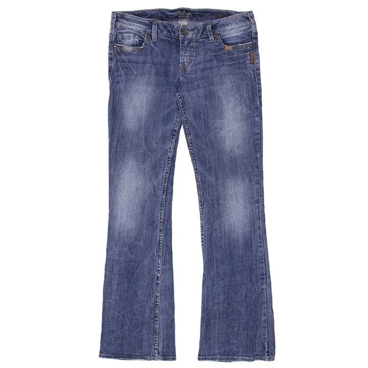 Y2K Ladies Silver Jeans Bootcut Low Waist Jean