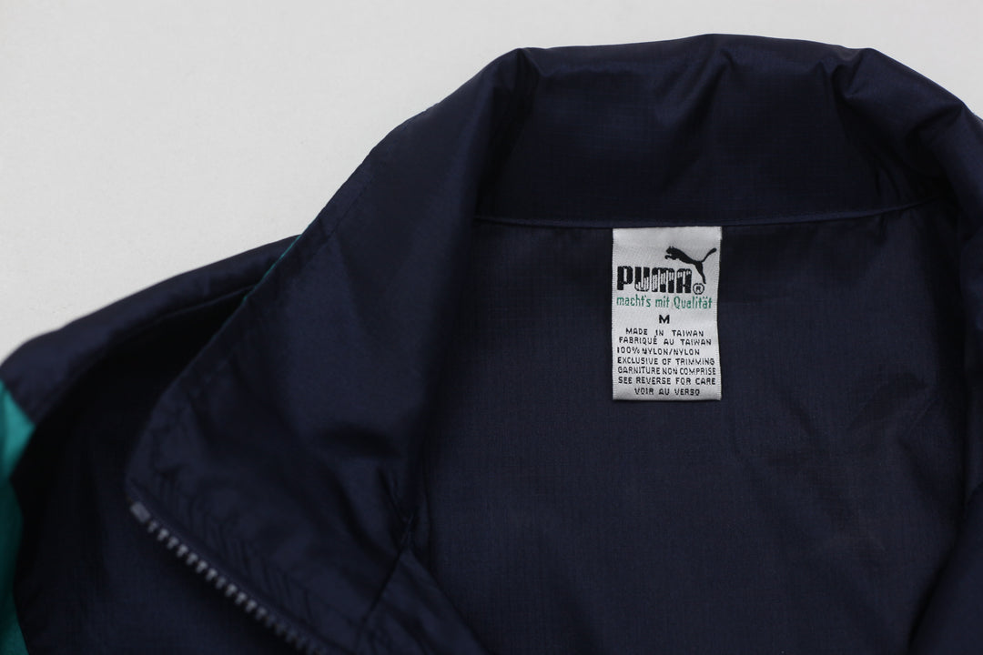 Vintage Embroidered Puma Logo Zipper Jacket