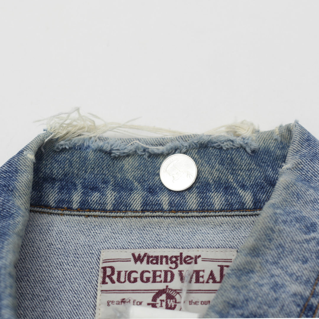 Vintage Wrangler Rugged Wear Denim Jacket Distressed - Fashion Rerun Vintage Migration_Jacket