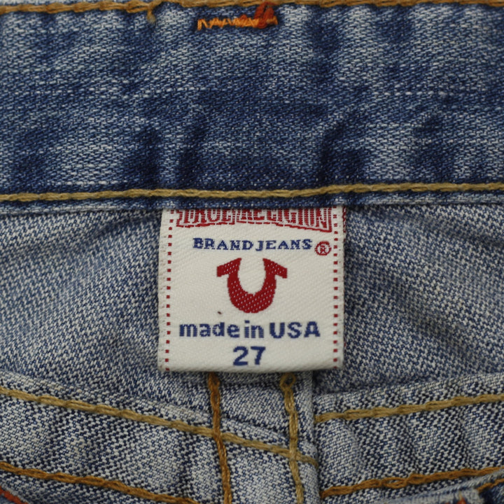 Y2K Ladies True Religion Patchwork Flare Jeans Ashbury Size 27 Made In USA