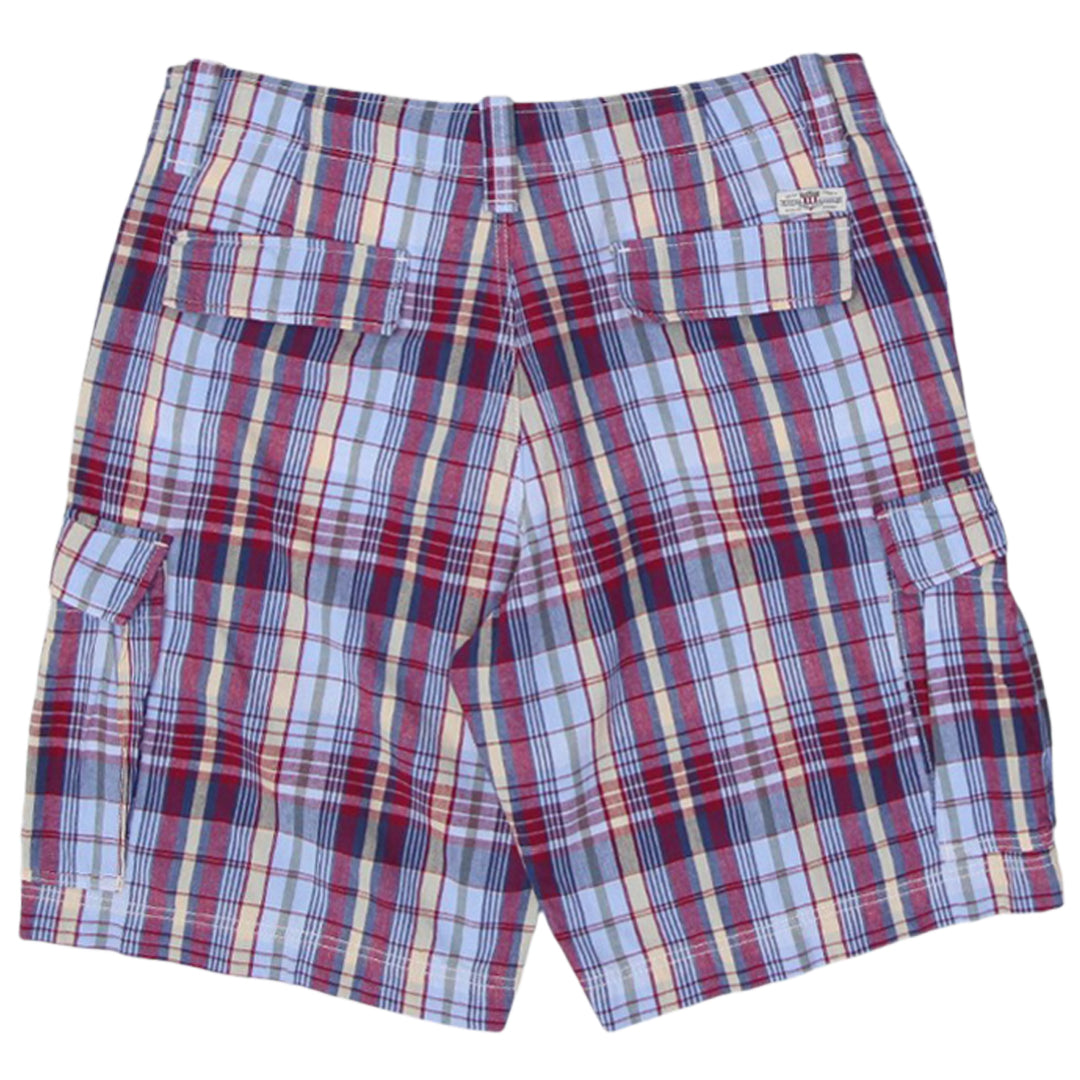 Mens Polo Jeans Company Plaid Cargo Shorts