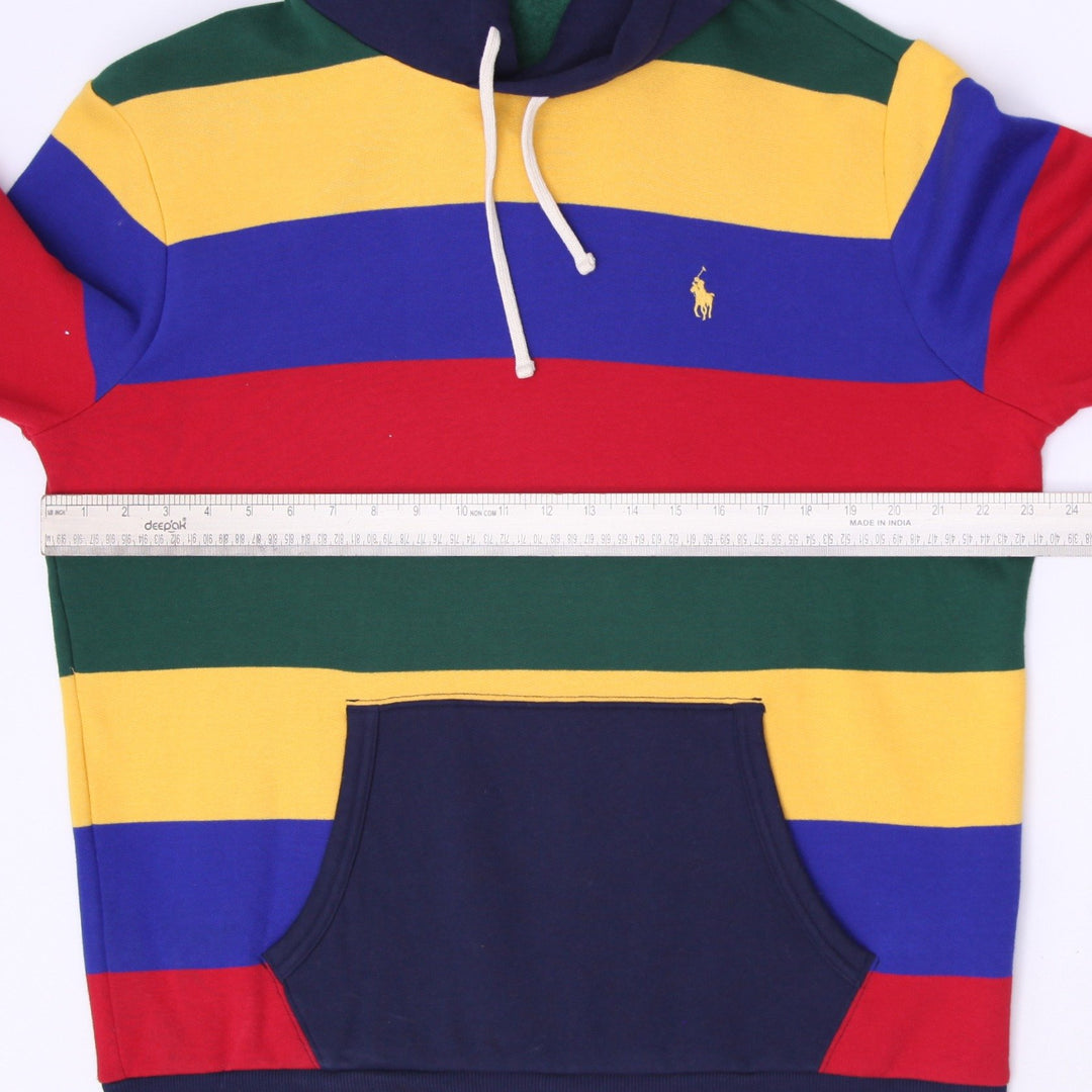 Mens Polo Ralph Lauren Rainbow Striped Pullover Hoodie Size L