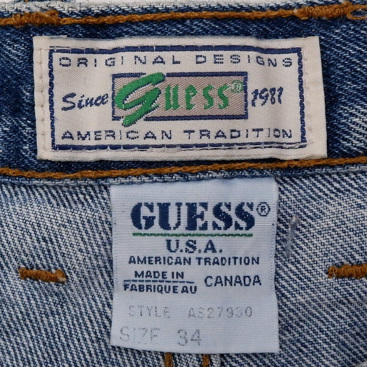 Vintage Mens Guess Straight Leg Jeans Blue Denim USA Made