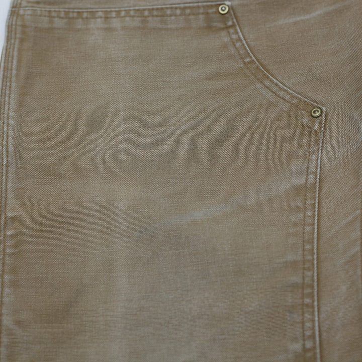 Mens Carhartt B01 BRN Dungaree Fit Double Knee Workwear Customize Belt Pants Size 34x34 | Migration_Pants WW | Fashion Rerun