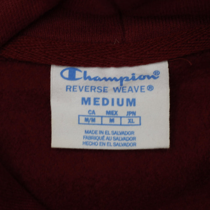 Mens Champion Reverse Weave Hoodie Maroon University Graphic | Migration_Hoodies - Back View | Fashion Rerun